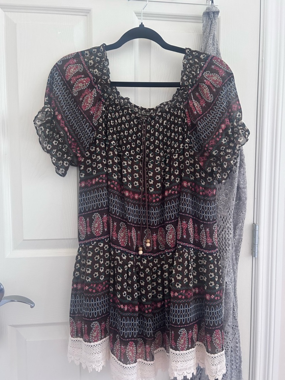 Boho Paisley Babydoll Dress